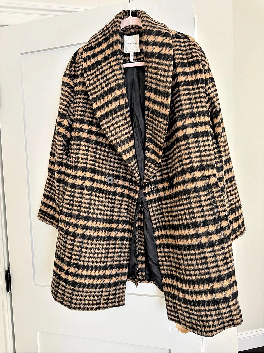 Avec Les Filles Houndstooth Peacoat Brown & Black Medium
